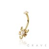 316L SURGICAL STEEL TOP CZ WITH CZ SCORPION EYEBROW (CURVED BARBELL)